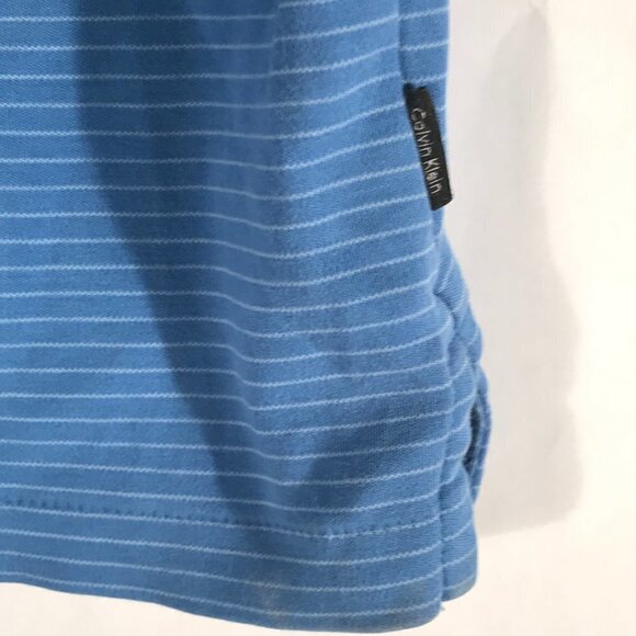 CALVIN KLEIN Blue VTG Mens Button Up Polo Shirt XL - Picture 6 of 10